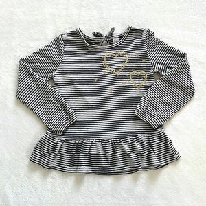 Carter’s toddler’s long sleeve. Black and white. Size 5T.
